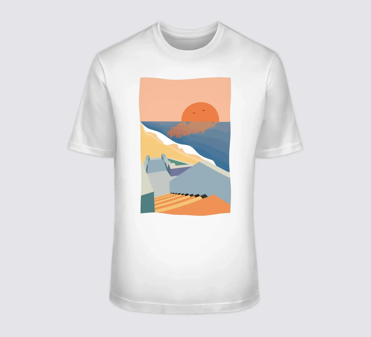 Scale sulla spiaggia t-shirt da pierosvisuals