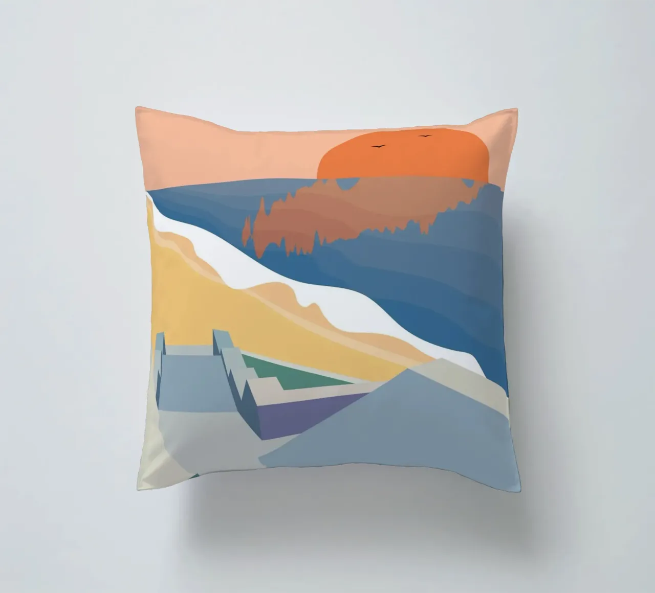 Scale sulla spiaggia cuscino da pierosvisuals