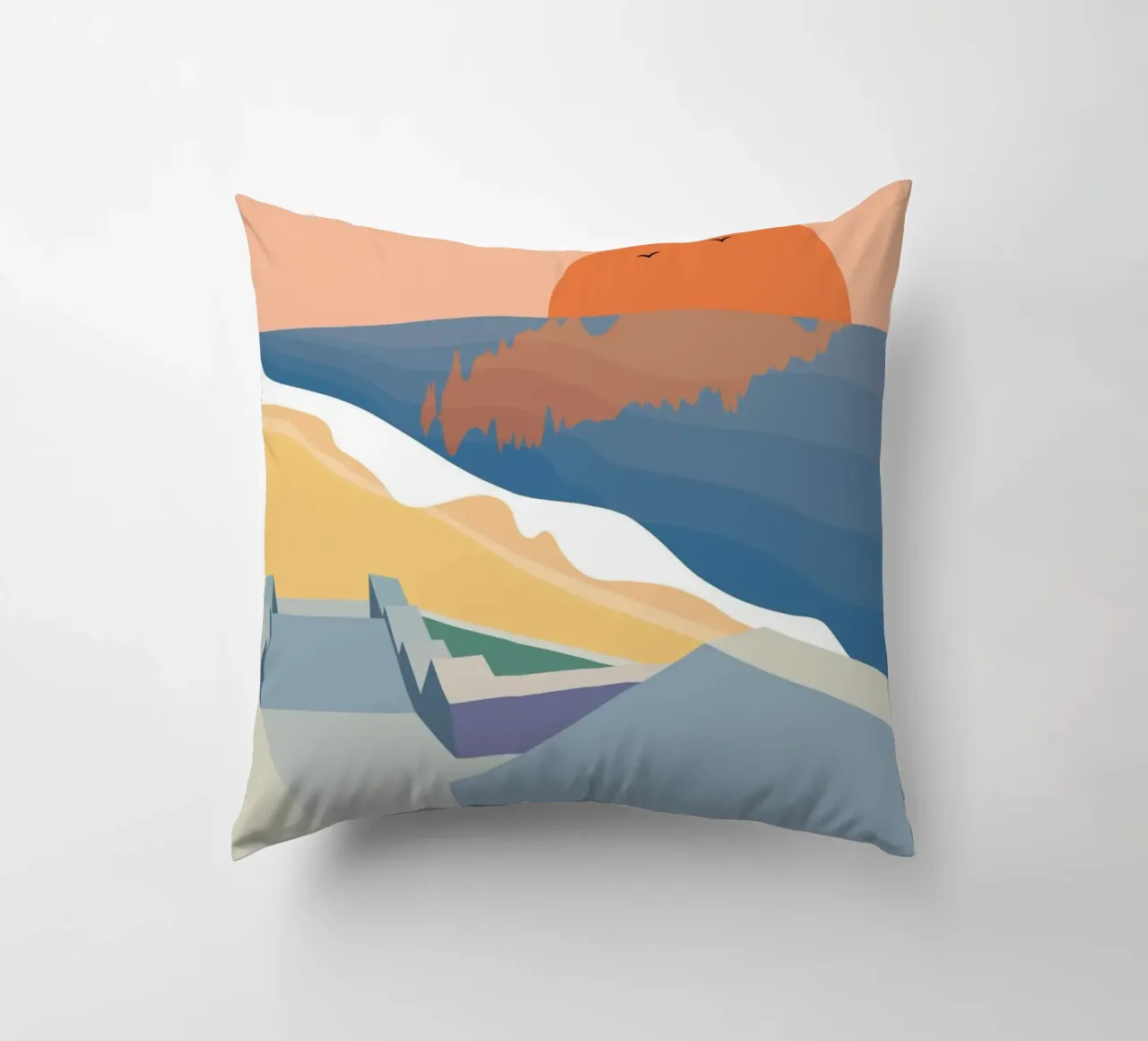 Scale sulla spiaggia cuscino da pierosvisuals