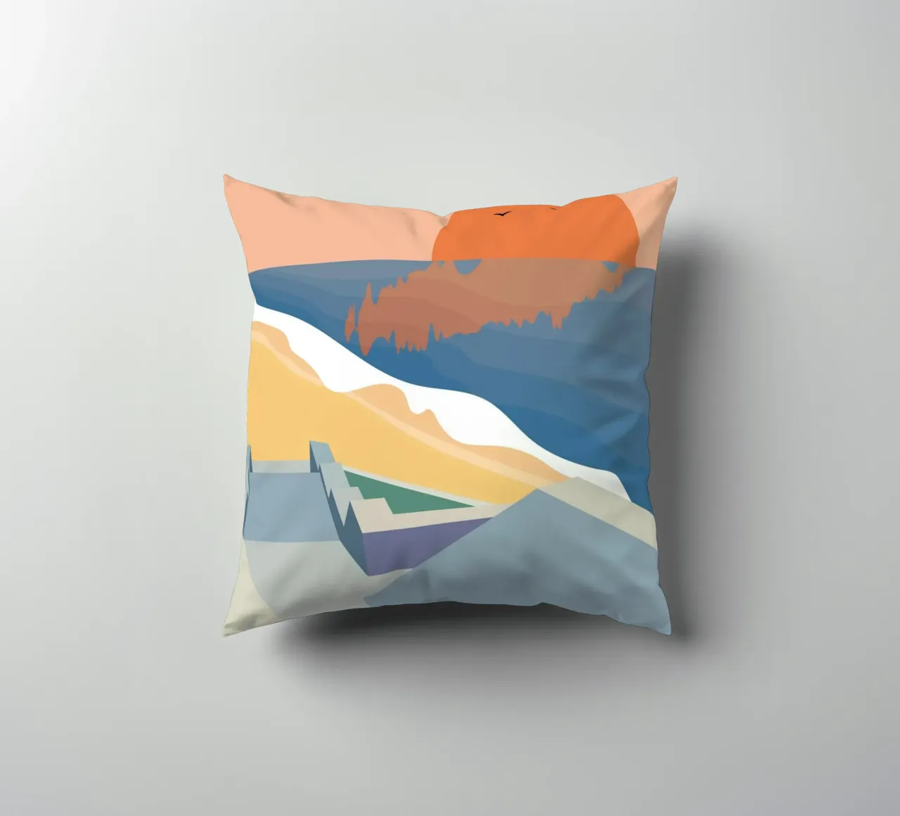 Scale sulla spiaggia cuscino da pierosvisuals