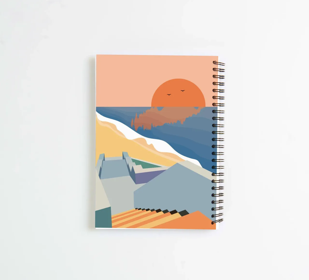 Scale sulla spiaggia diario ad anelli da pierosvisuals