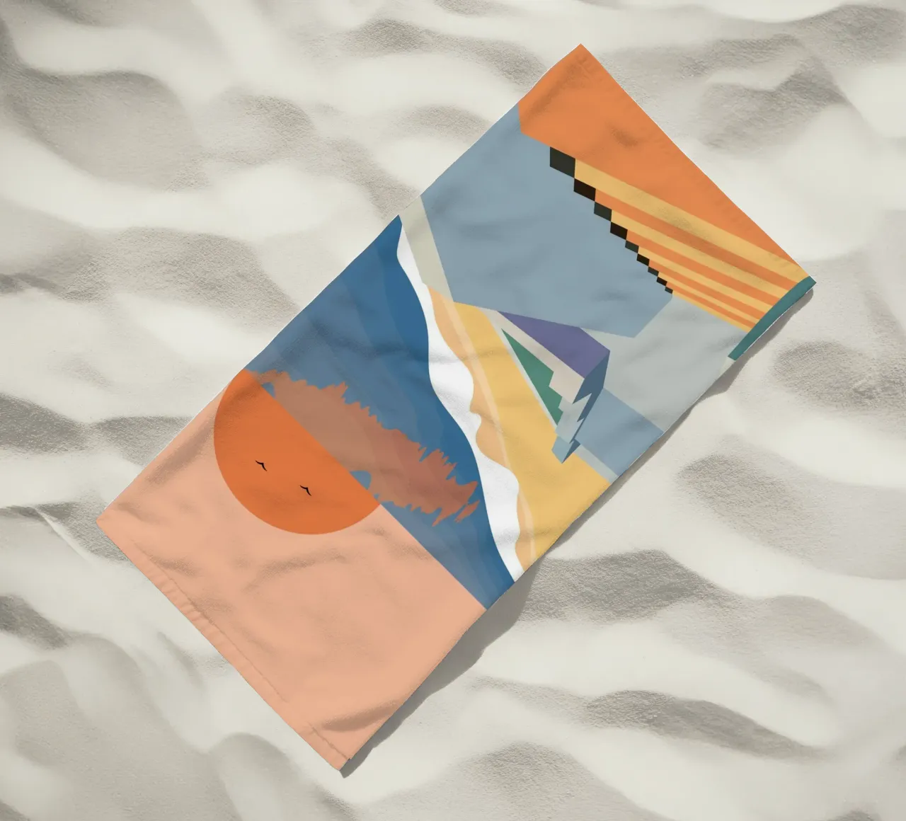 Scale sulla spiaggia telo mare da pierosvisuals