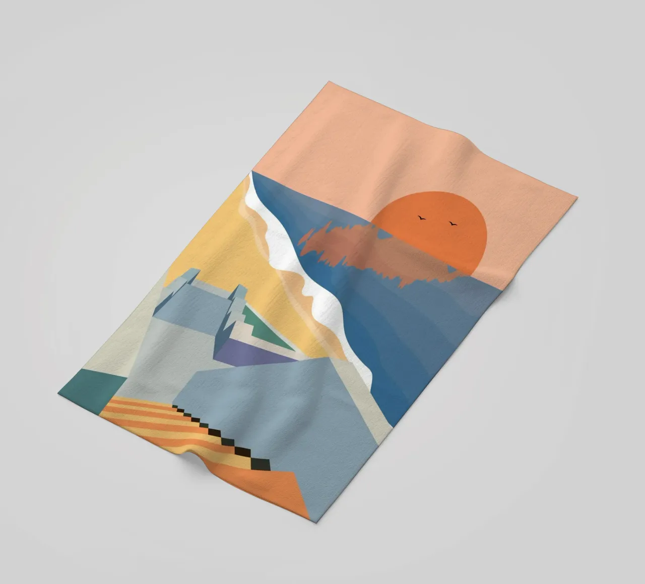 Scale sulla spiaggia telo mare da pierosvisuals