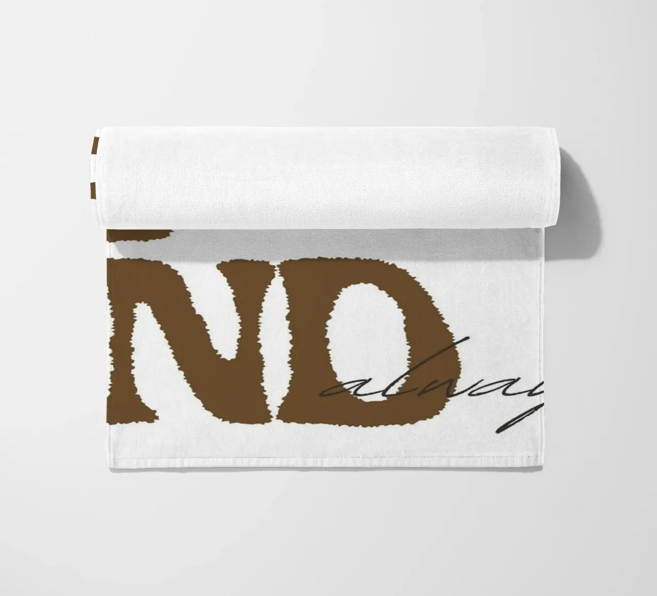"Poster tipografico d'ispirazione "Sii gentile sempre telo mare da NorwesClub