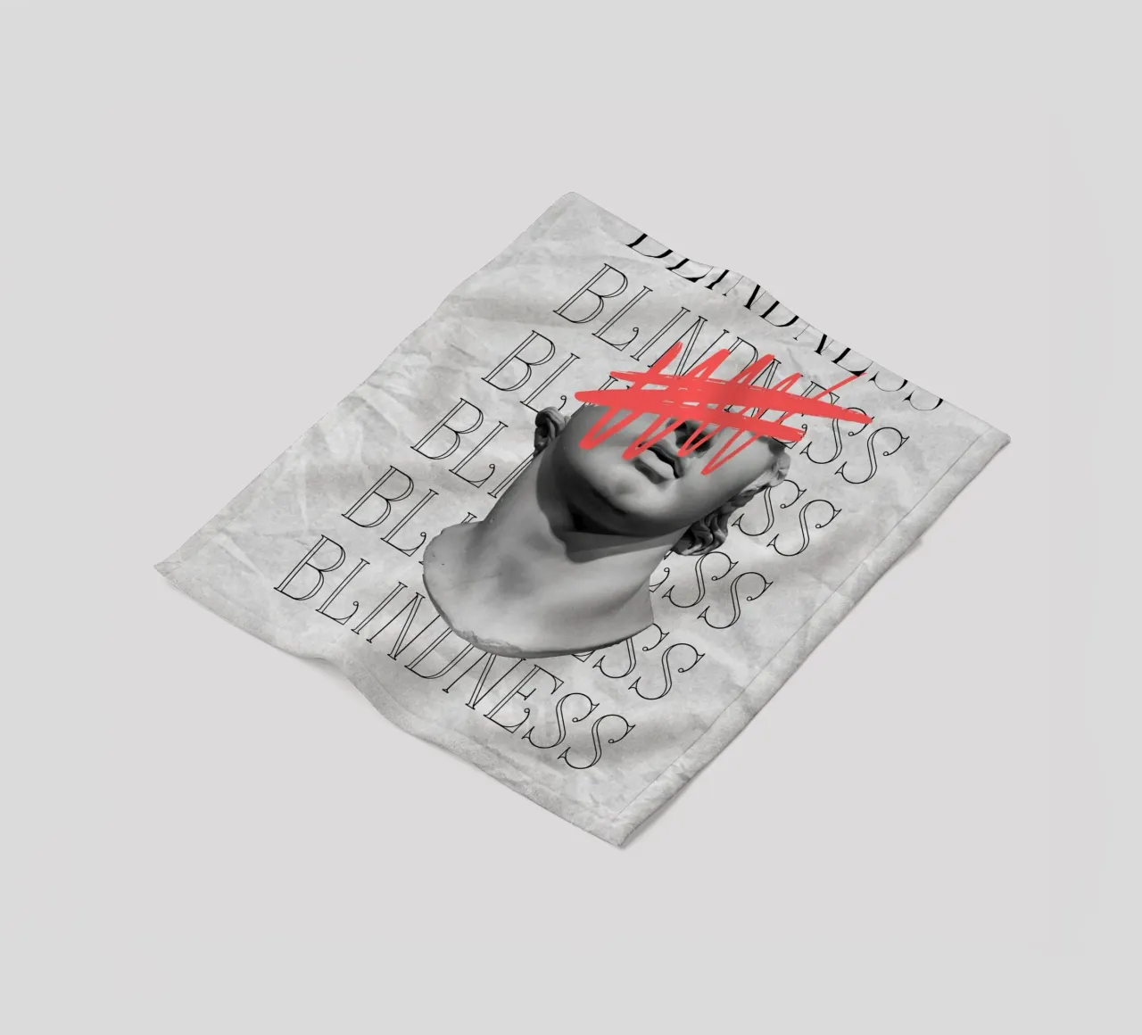 Blindness Abstract Bust Poster - Modern Art Print fleece blanket by NorwesClub