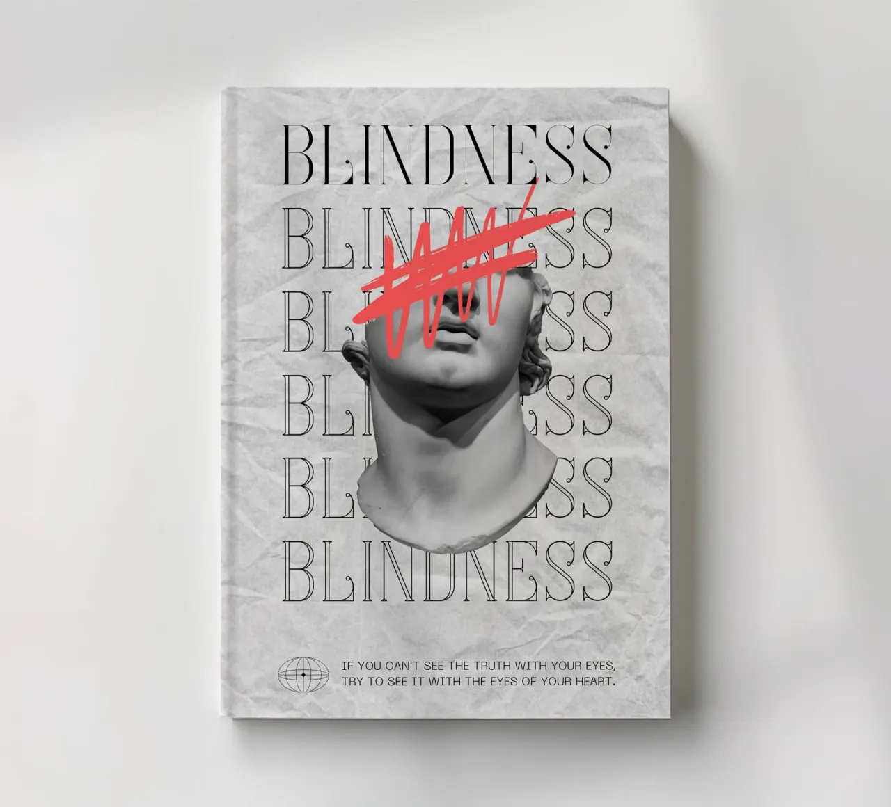 Blindness Abstract Bust Poster - Modern Art Print notebook by NorwesClub