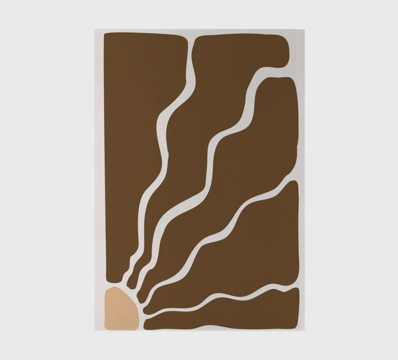 Abstract Terracotta Waves - Mid-Century Modern Art Print notebook by NorwesClub