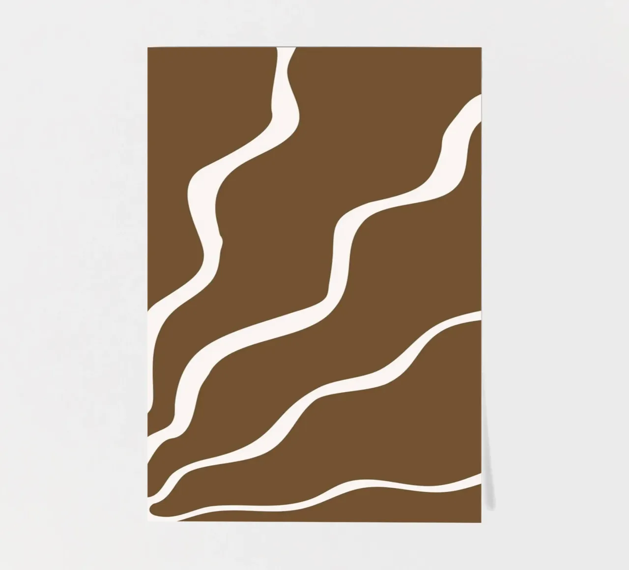 Abstract Terracotta Waves - Mid-Century Modern Art Print sticker sheet by NorwesClub