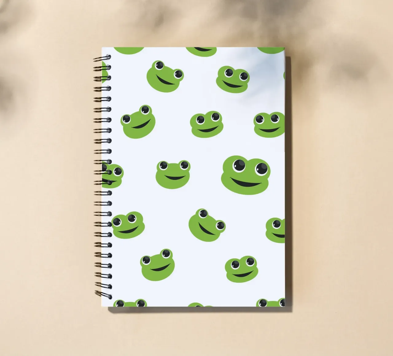 Cute frog spiral notebook by gulsengunel