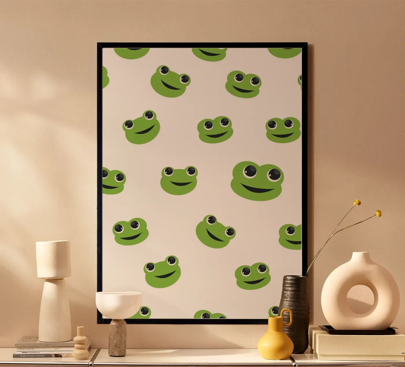 Cute frog poster by gulsengunel