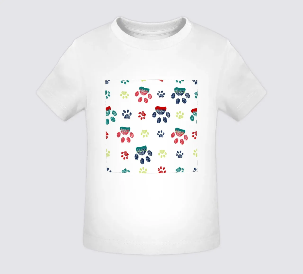 Christmas design decorative paw print baby t-shirt by gulsengunel