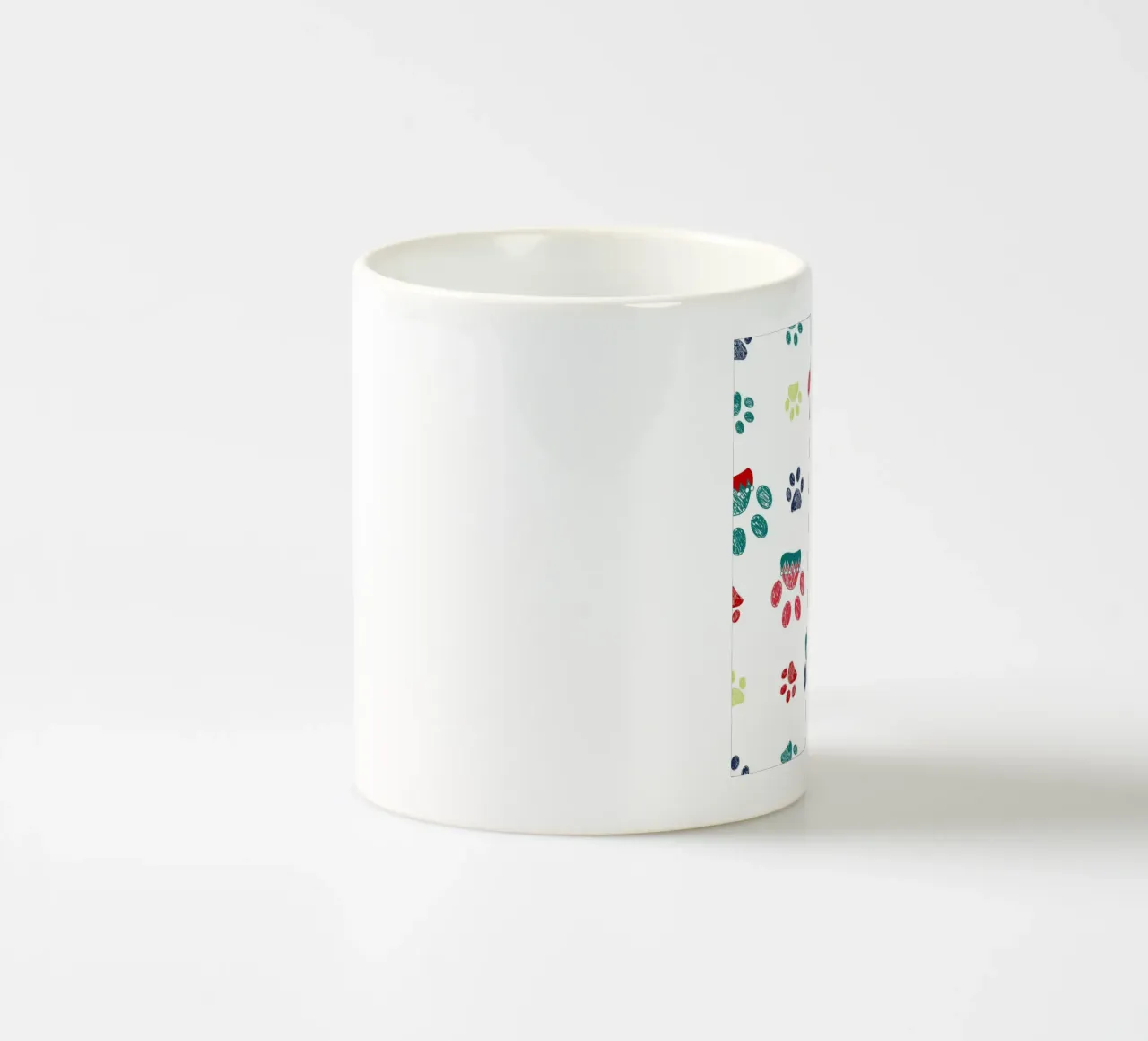 Design natalizio decorativo a forma di zampa tazza in ceramica da gulsengunel