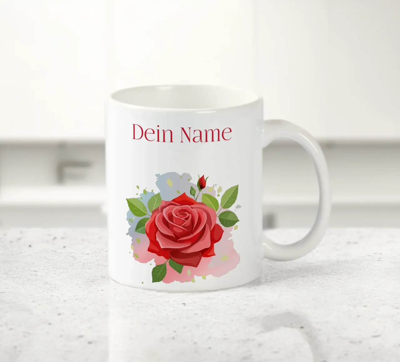 Fiore di nascita - Rosa di giugno tazza in ceramica da Geburtsblume