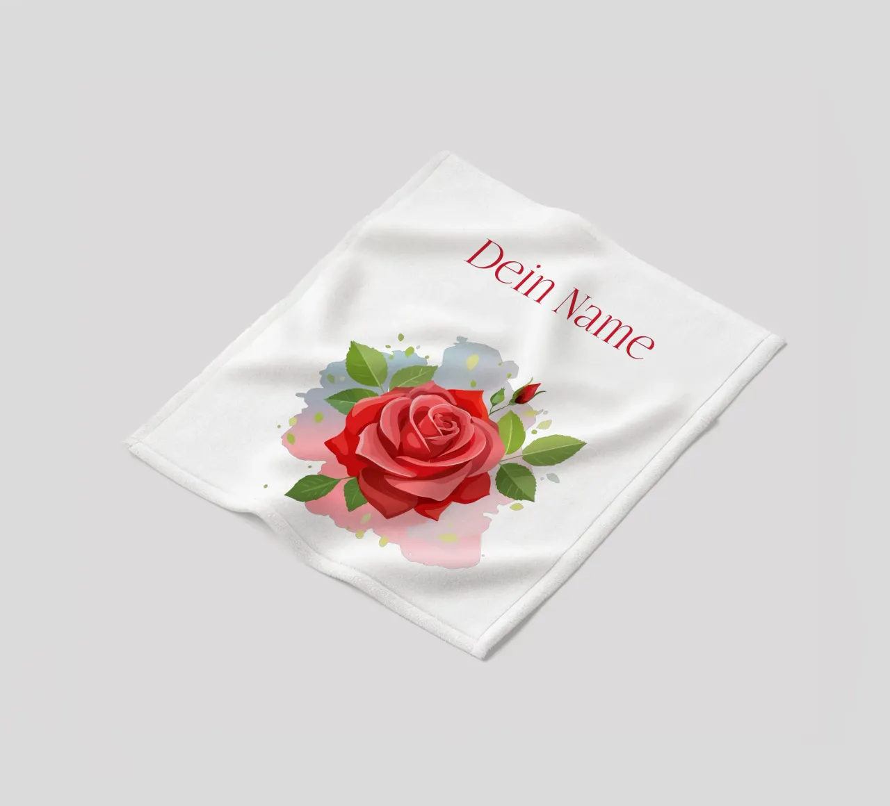 Birth flower - June Rose fleece blanket by Geburtsblume