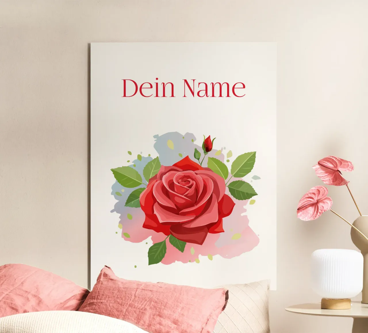 Birth flower - June Rose alu-dibond by Geburtsblume
