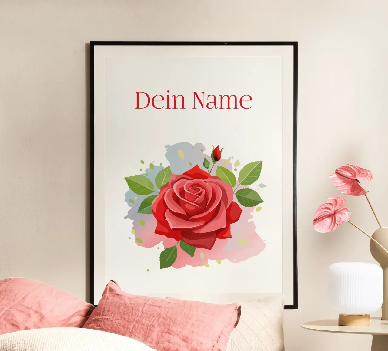 Fiore di nascita - Rosa di giugno carta hahnemühle da Geburtsblume