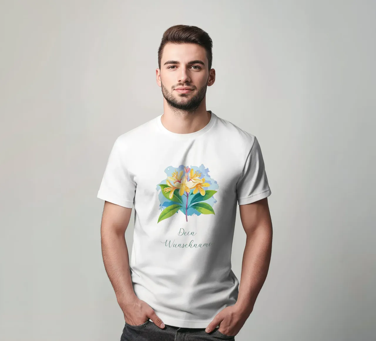 Fiore di nascita - Caprifoglio di giugno t-shirt da Geburtsblume