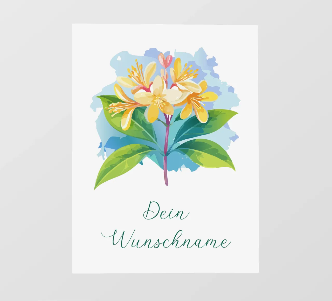 Fiore di nascita - Caprifoglio di giugno telo in pvc da Geburtsblume