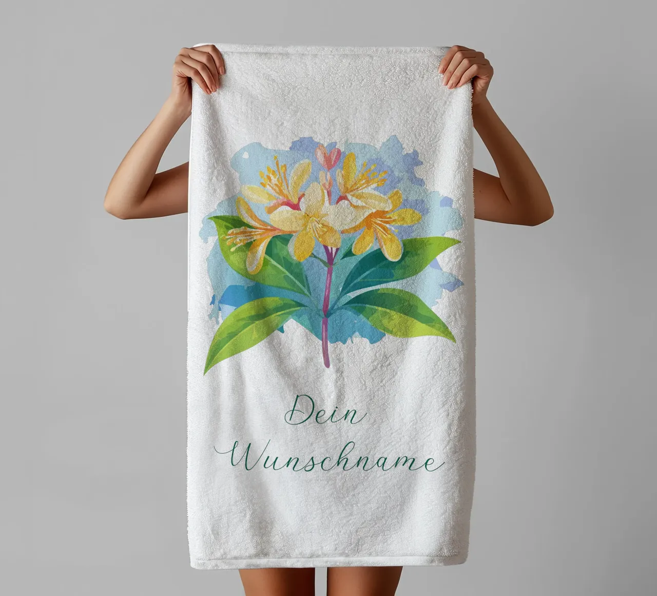 Fiore di nascita - Caprifoglio di giugno asciugamano da bagno da Geburtsblume