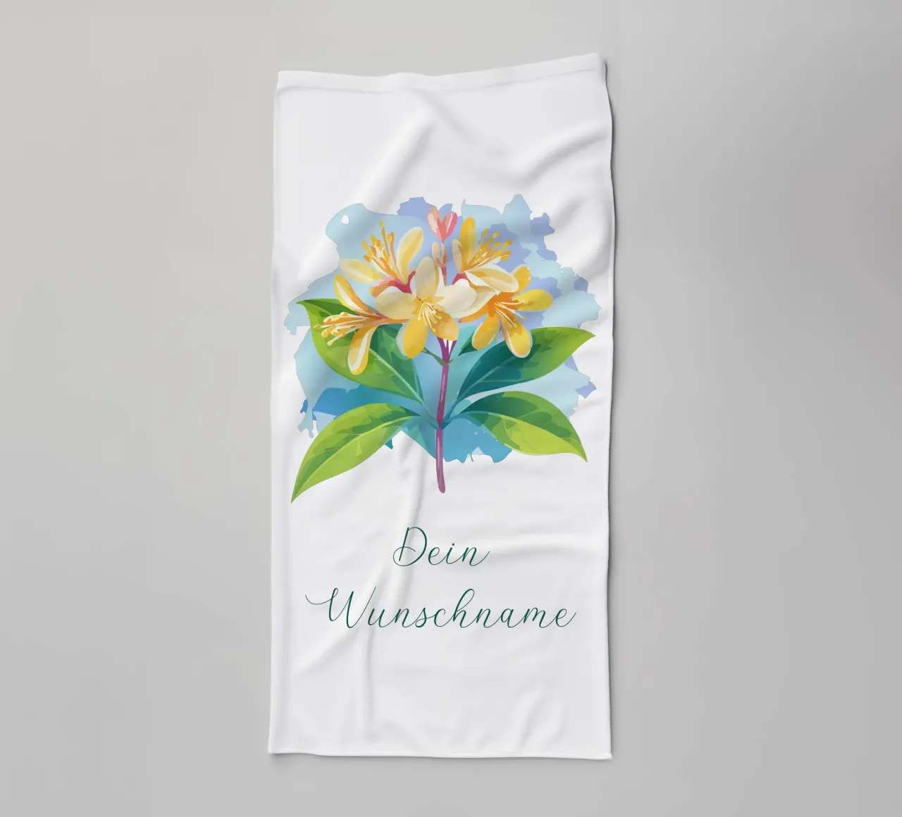 Fiore di nascita - Caprifoglio di giugno asciugamano da bagno da Geburtsblume