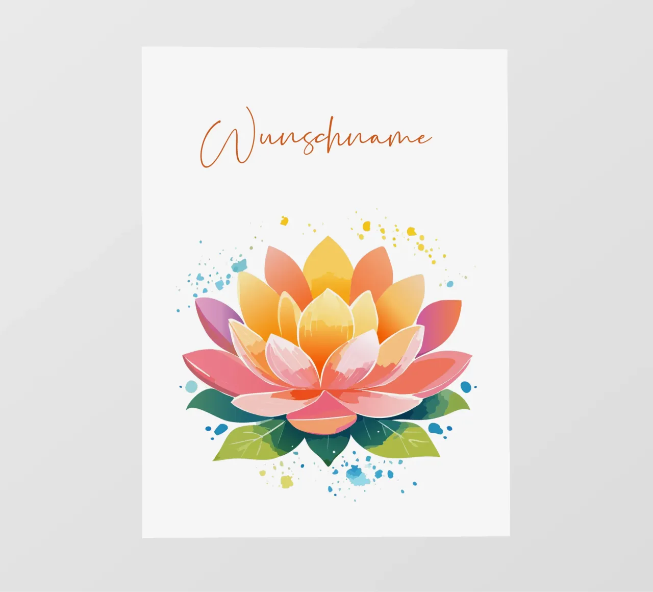 Fiore di nascita - Loto di luglio telo in pvc da Geburtsblume