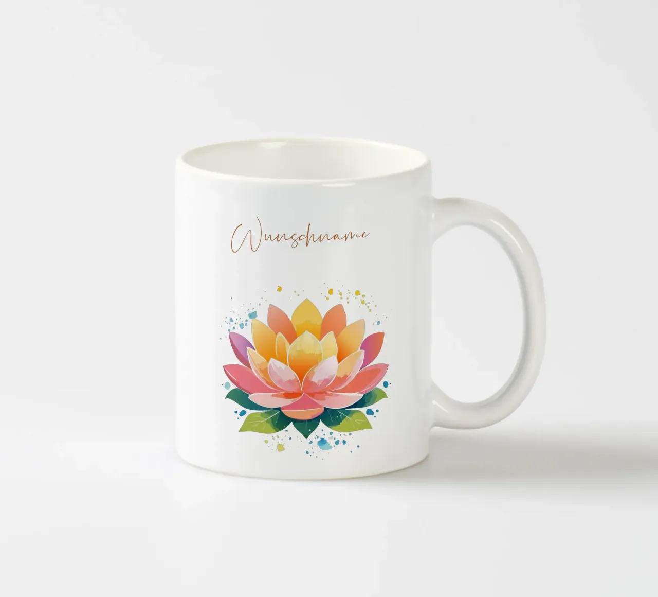 Geboortebloem - Lotus juli keramische mok van Geburtsblume