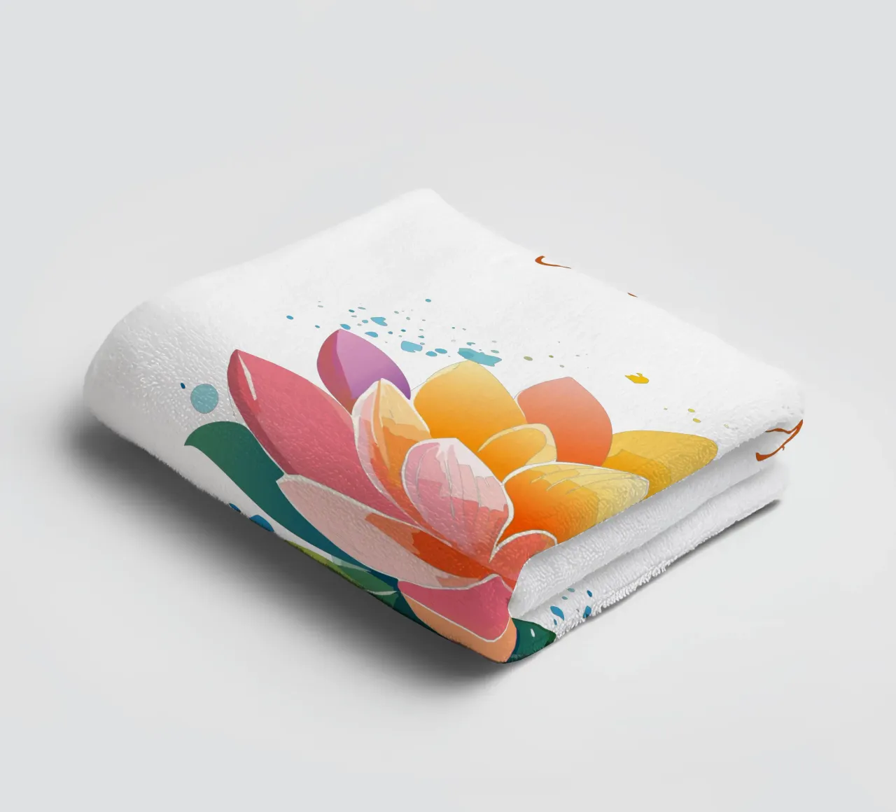 Geburtsblume - Juli Lotus Handtuch von Geburtsblume