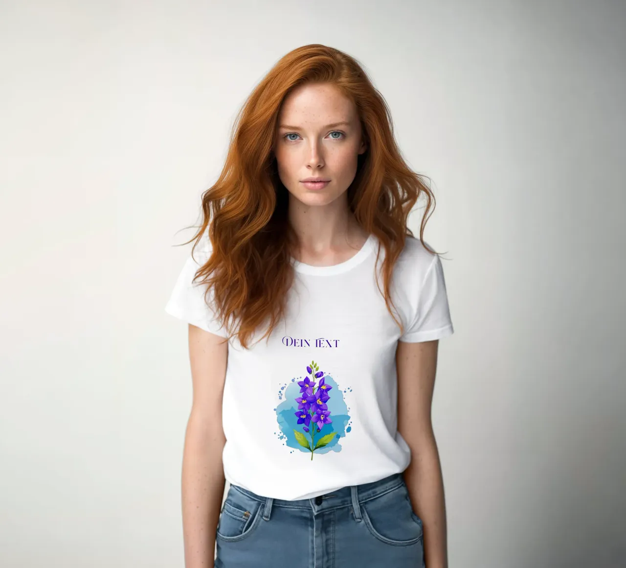 Geboortebloem - juli Delphinium dames t-shirt getailleerd van Geburtsblume