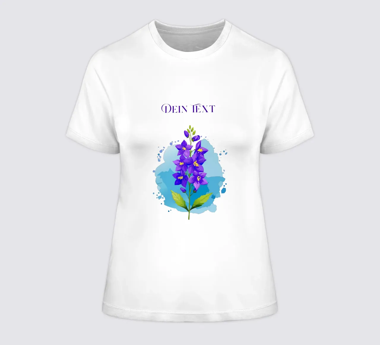 Geboortebloem - juli Delphinium dames t-shirt getailleerd van Geburtsblume