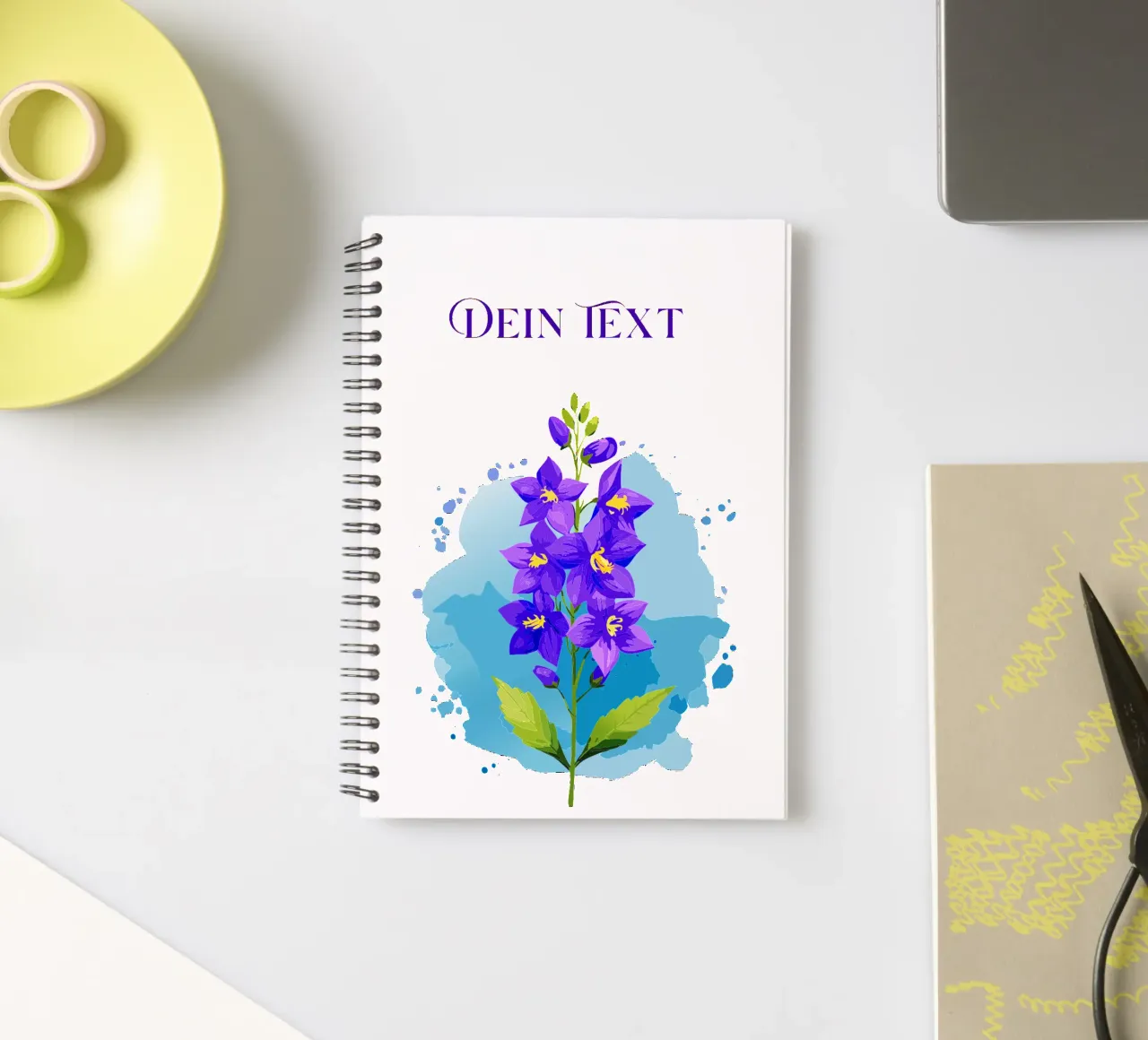 Fiore di nascita - Delphinium di luglio diario ad anelli da Geburtsblume