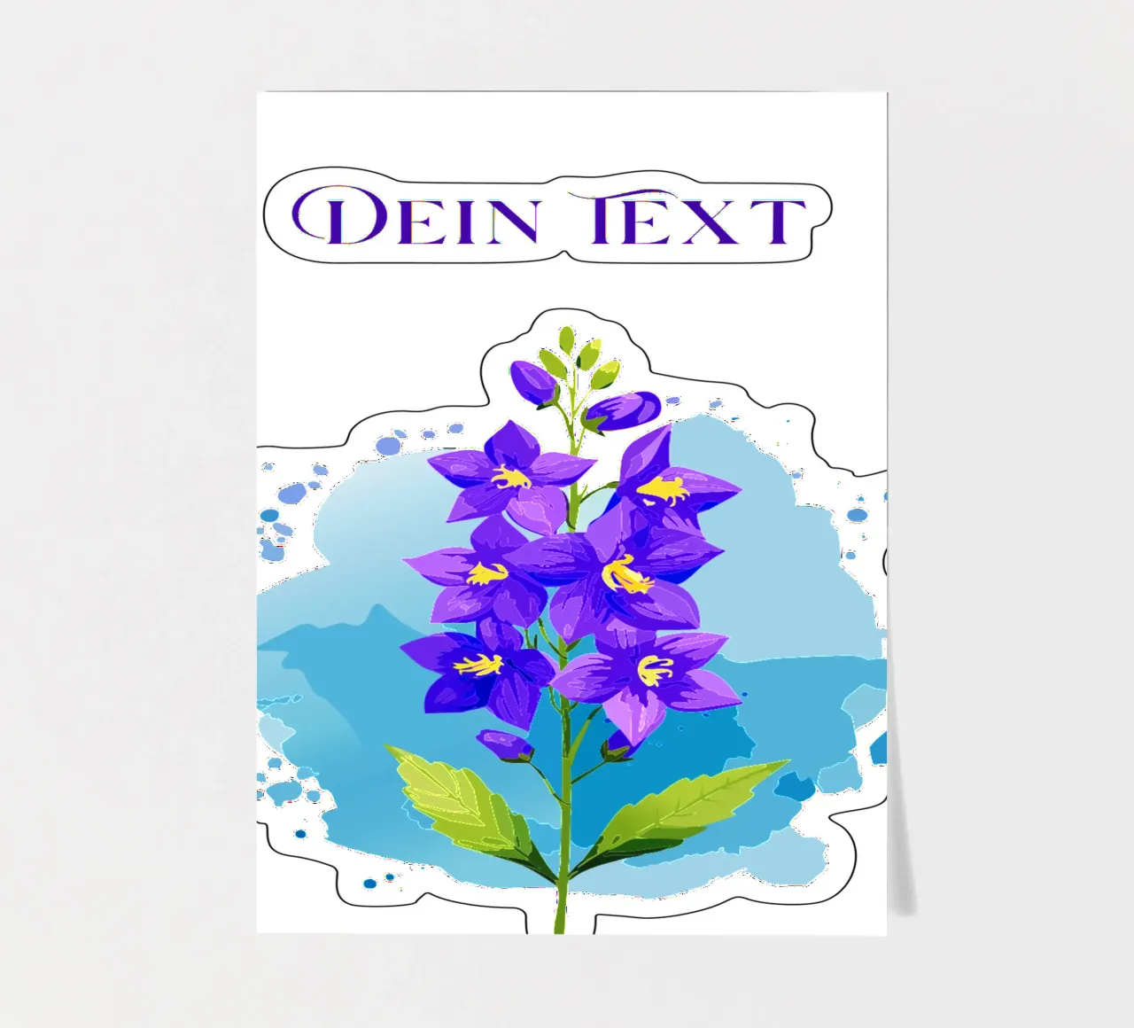Fiore di nascita - Delphinium di luglio foglio adesivo da Geburtsblume