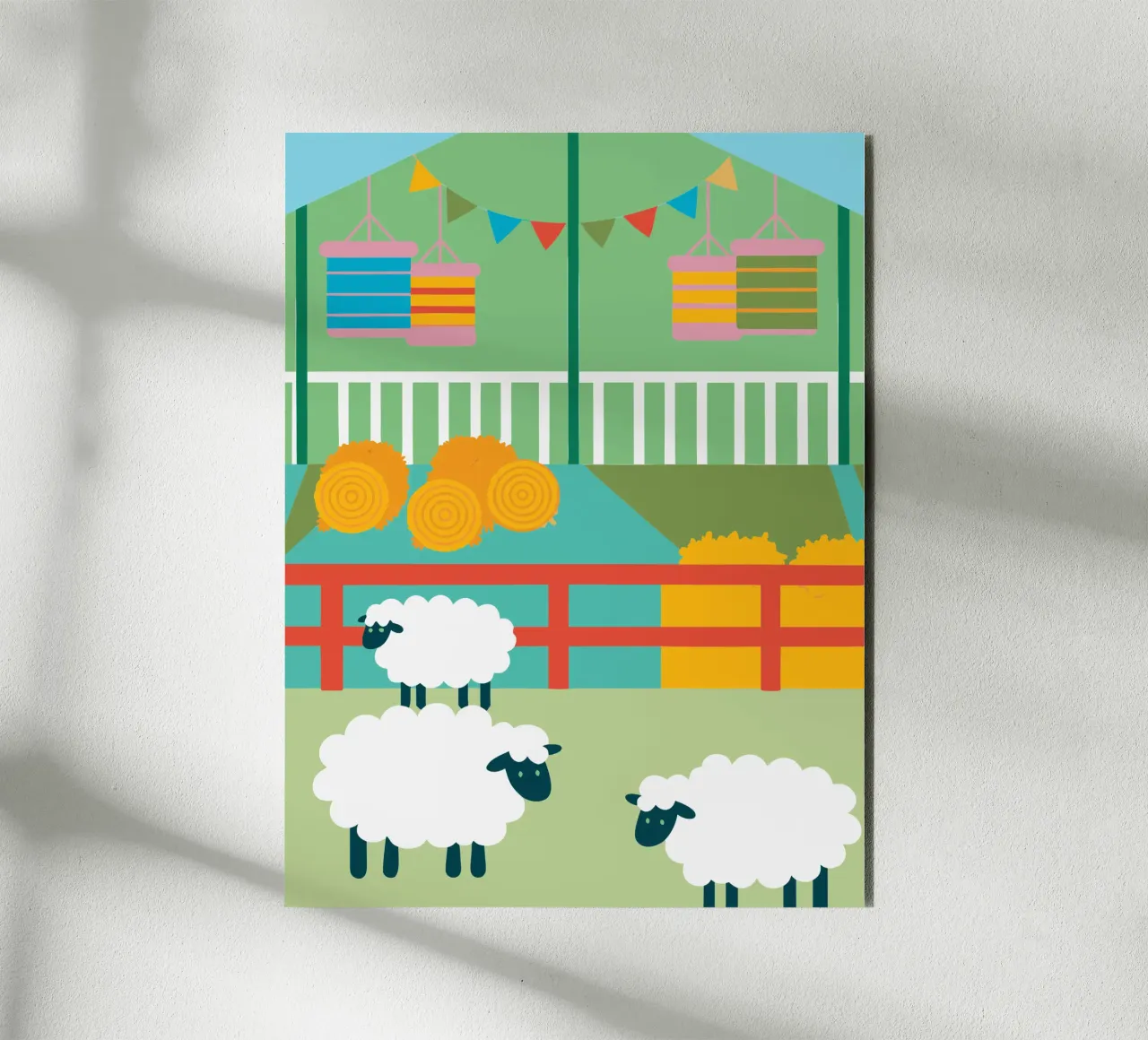 Allevamento di pecore alluminio dibond da CUTE ANIMALS