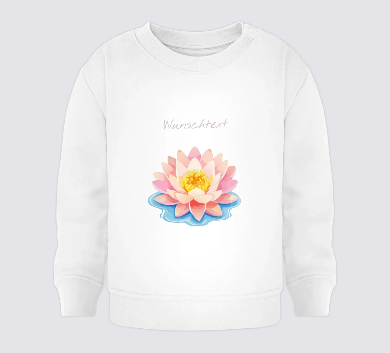 Fiore di nascita - ninfea di luglio / giglio d'acqua felpa neonato da Geburtsblume