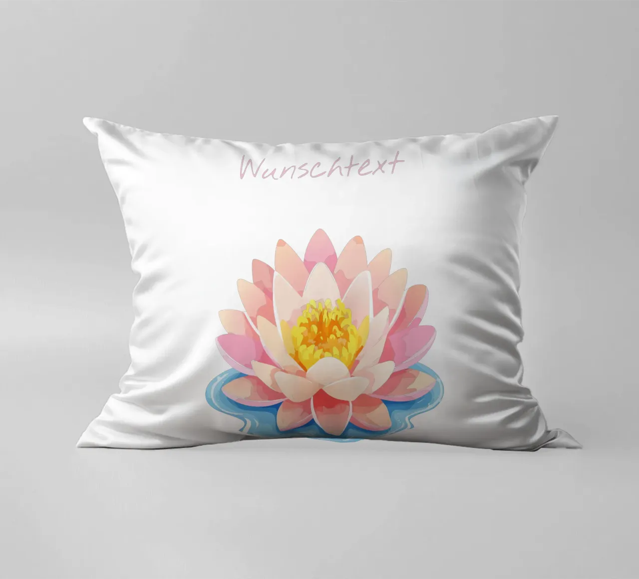 Fiore di nascita - ninfea di luglio / giglio d'acqua cuscino da Geburtsblume