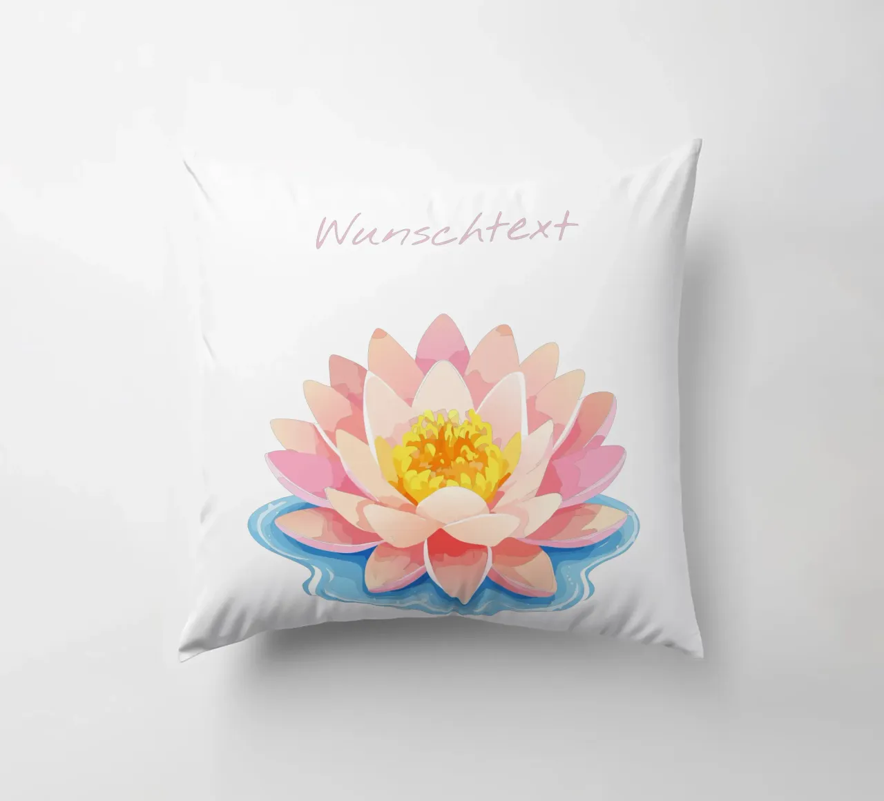 Fiore di nascita - ninfea di luglio / giglio d'acqua cuscino da Geburtsblume