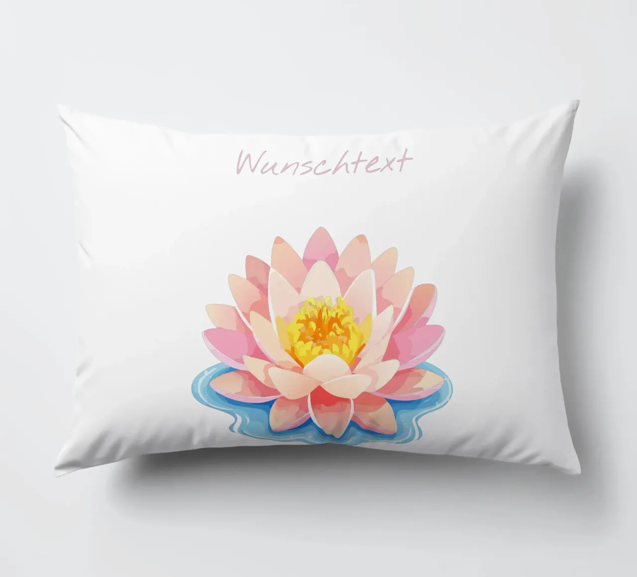 Fiore di nascita - ninfea di luglio / giglio d'acqua cuscino da Geburtsblume