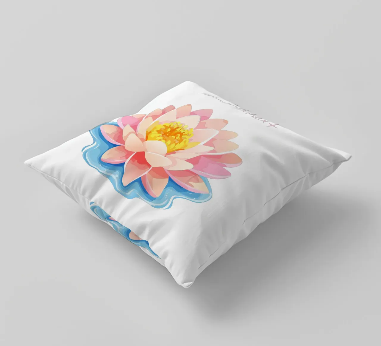 Fiore di nascita - ninfea di luglio / giglio d'acqua cuscino da Geburtsblume