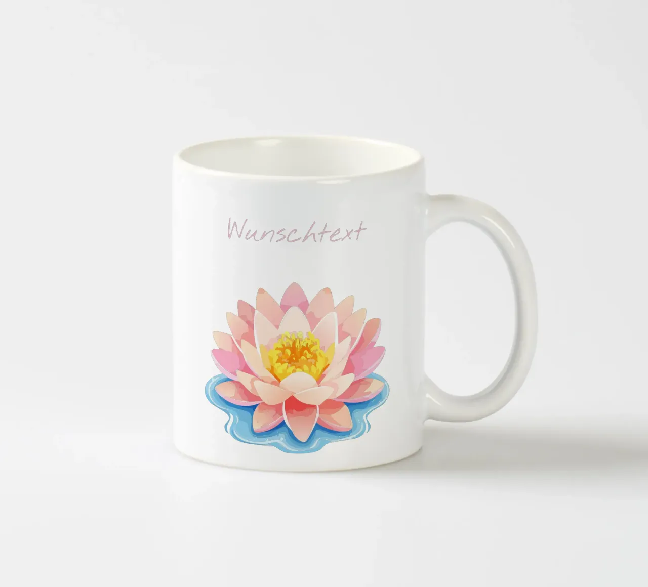 Fiore di nascita - ninfea di luglio / giglio d'acqua tazza in ceramica da Geburtsblume