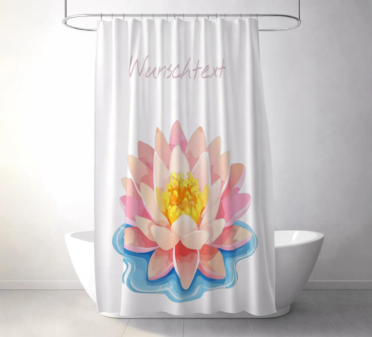 Fiore di nascita - ninfea di luglio / giglio d'acqua tenda da doccia da Geburtsblume