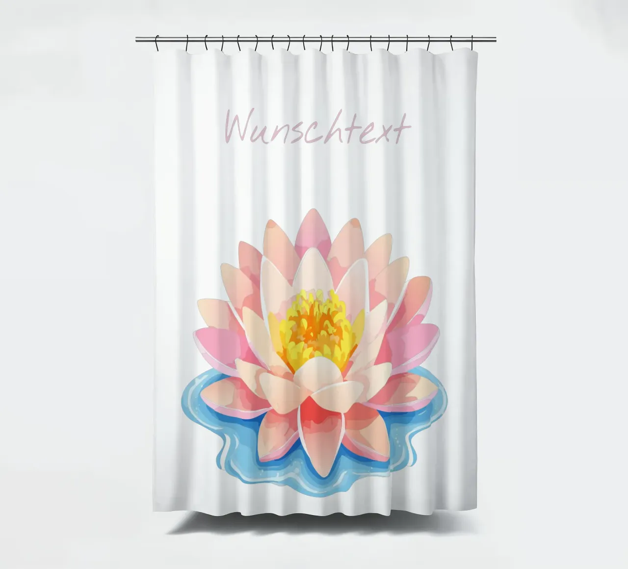 Fiore di nascita - ninfea di luglio / giglio d'acqua tenda da doccia da Geburtsblume