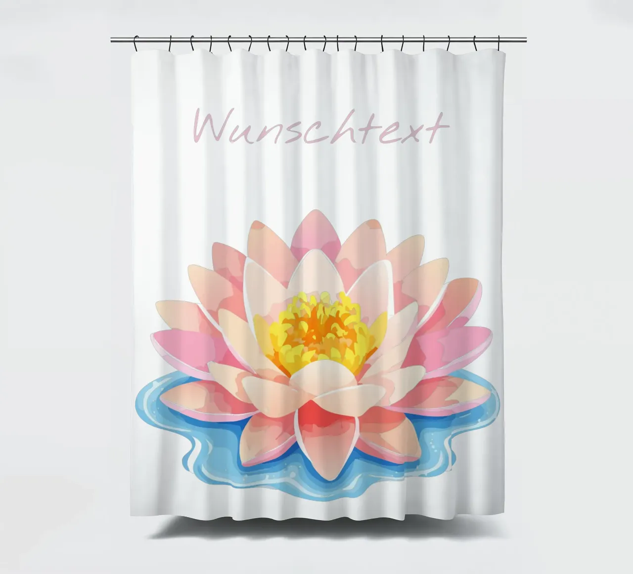 Fiore di nascita - ninfea di luglio / giglio d'acqua tenda da doccia da Geburtsblume