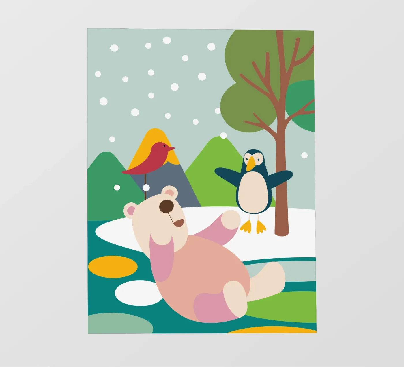 Orsi e pinguini pellicola backlit da CUTE ANIMALS