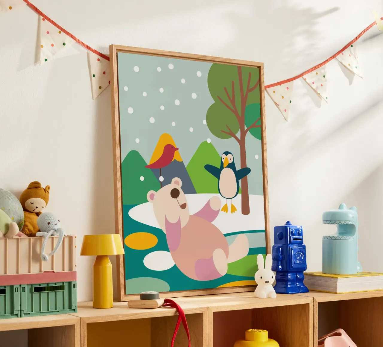 Bears and Penguins acrylic glass by CUTE ANIMALS