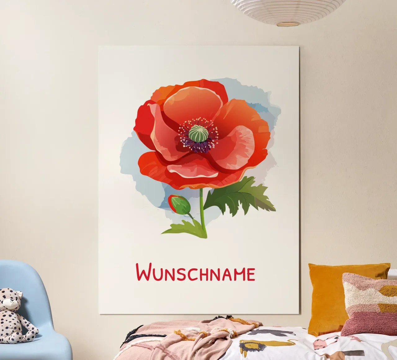 Fiore di nascita - Papavero di agosto poster da Geburtsblume