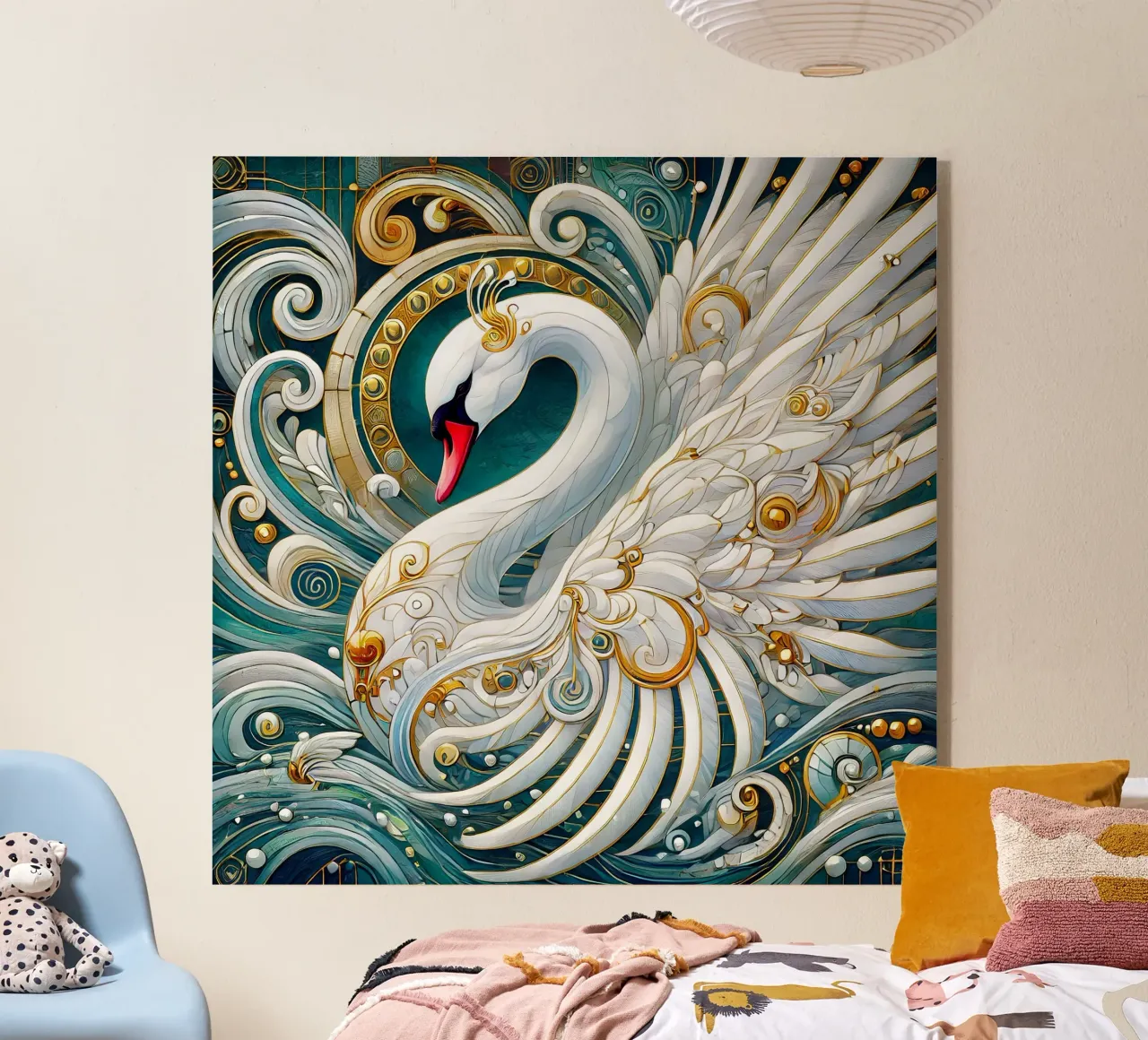 Cigno bianco plexiglass da Art-Nouveau-Dsg