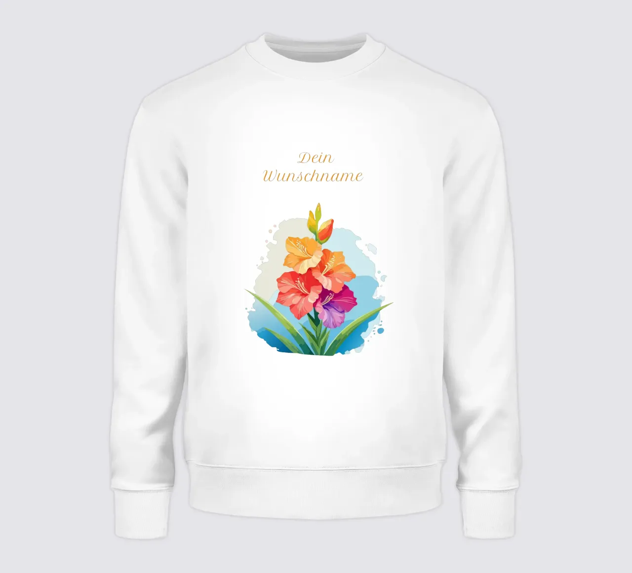 Fleur de naissance - Glaïeul d'août (fleur d'épée) sweat de Geburtsblume