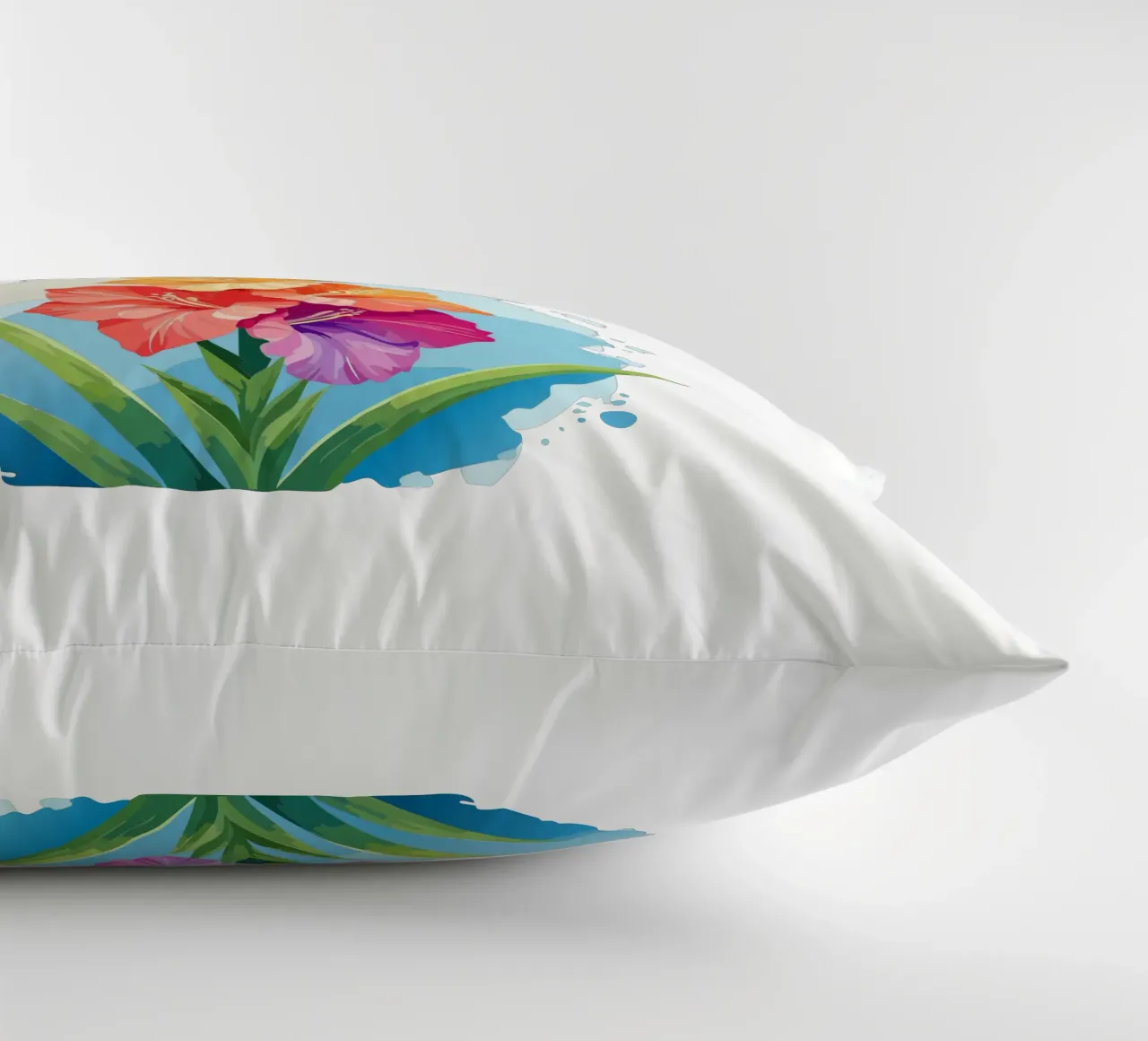 Birth flower - August gladiolus (sword flower) decorative cushion by Geburtsblume