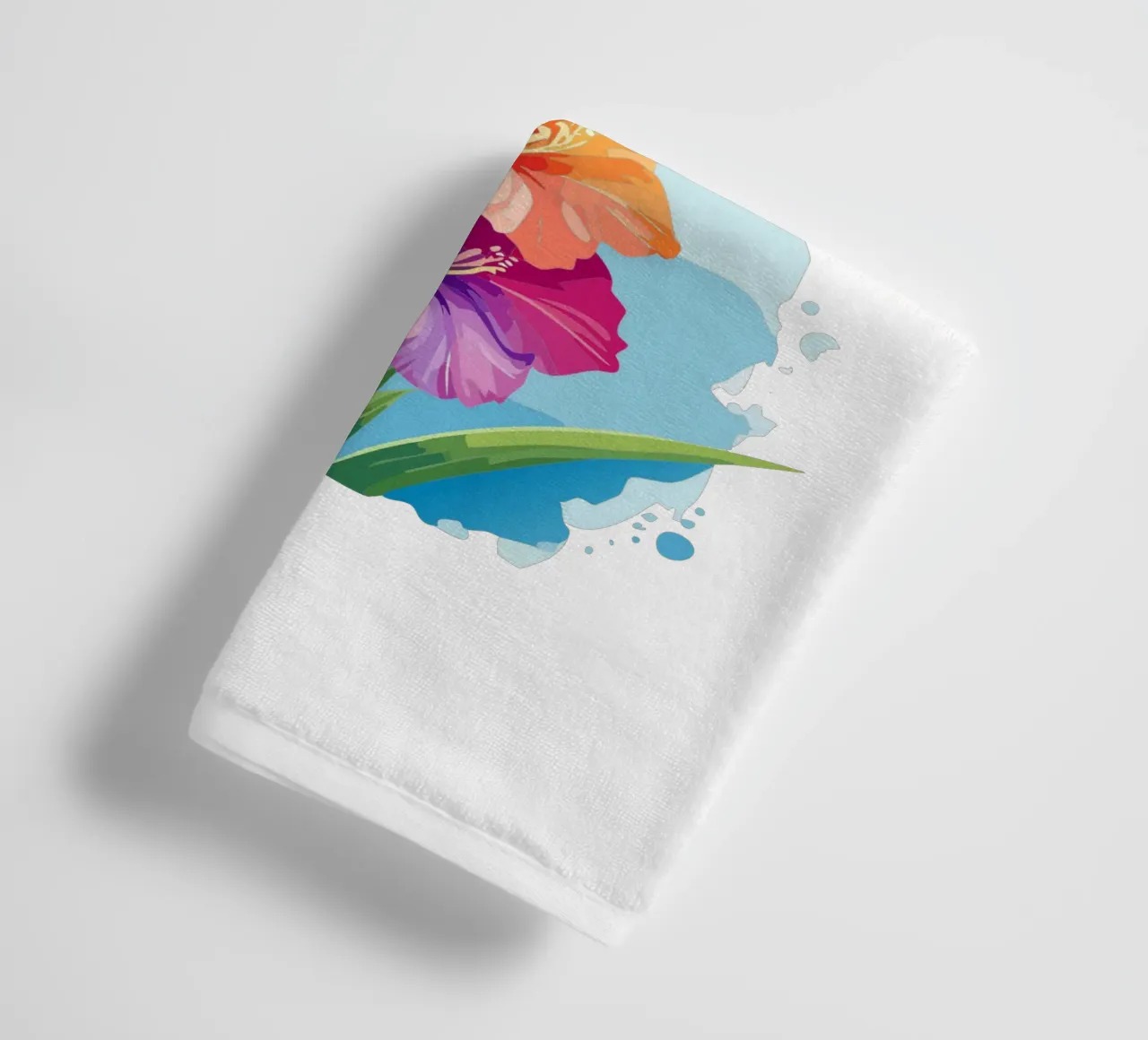 Fleur de naissance - Glaïeul d'août (fleur d'épée) serviette de bain de Geburtsblume