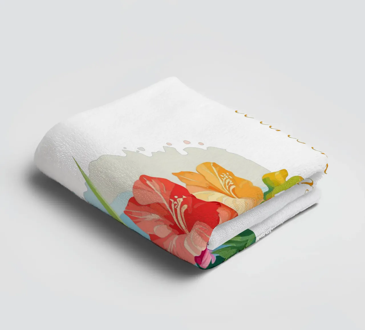 Fleur de naissance - Glaïeul d'août (fleur d'épée) serviette de bain de Geburtsblume