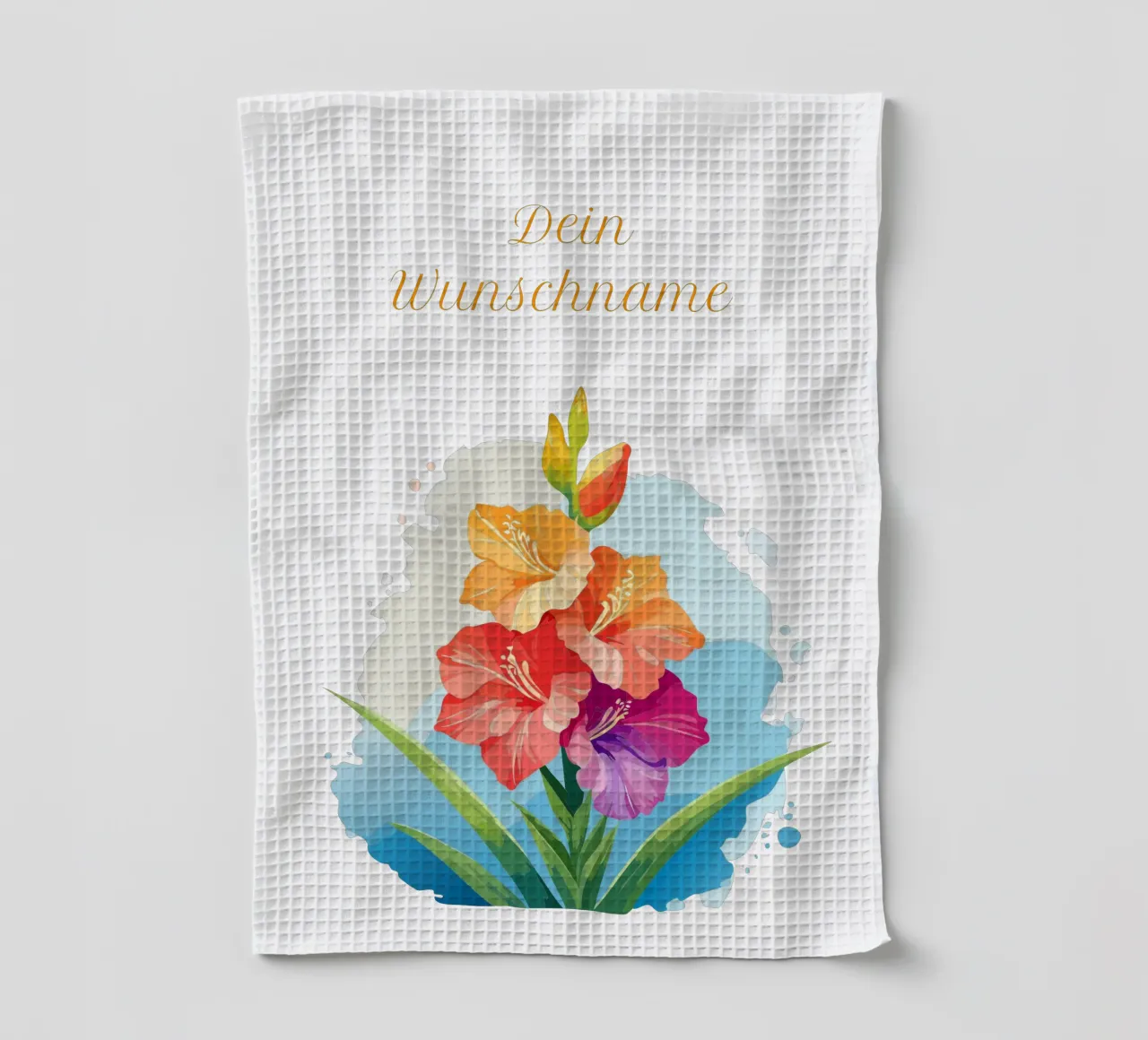 Fleur de naissance - Glaïeul d'août (fleur d'épée) torchon de Geburtsblume